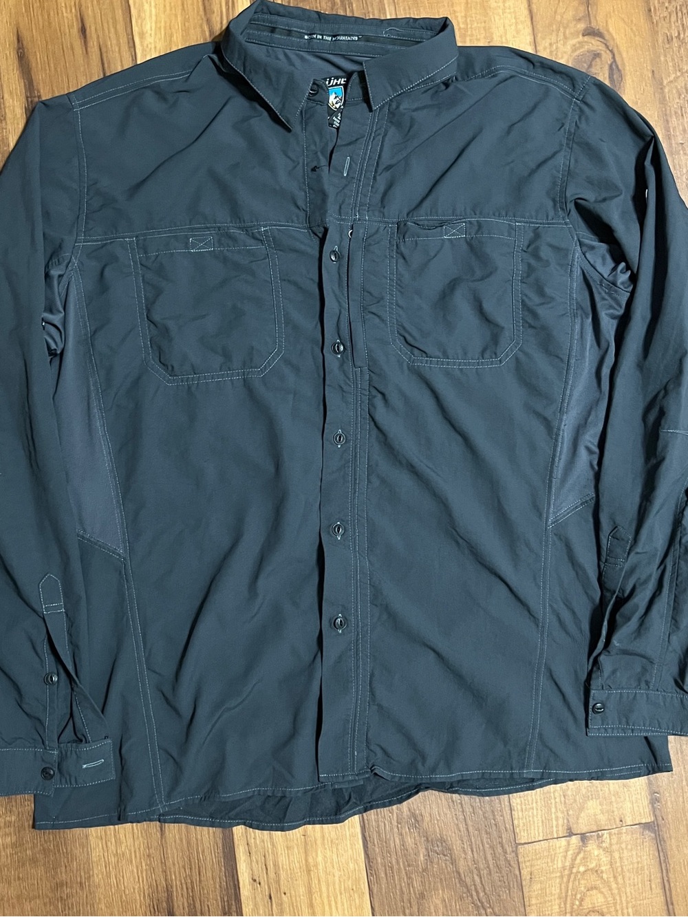 Kuhl Shirt Airspeed Men's Size XL Button Vented Performance Hiking Outdoor